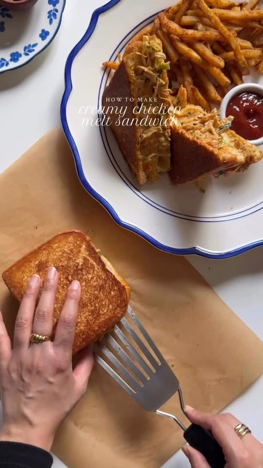 Creamy Chicken Melt Sandwich