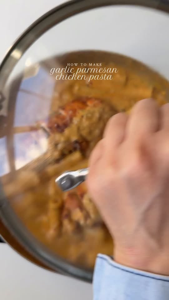Creamy garlic parmesan chicken pasta