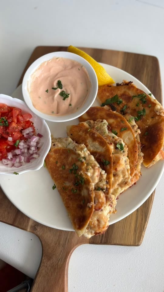 Cremige Garnelen-Tacos (Tacos Gobernador)