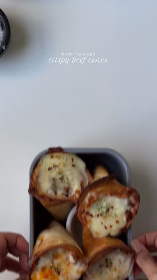 Crispy beef cones