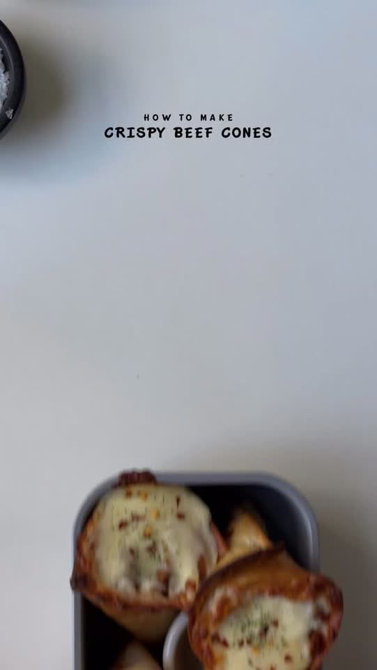 Crispy beef cones