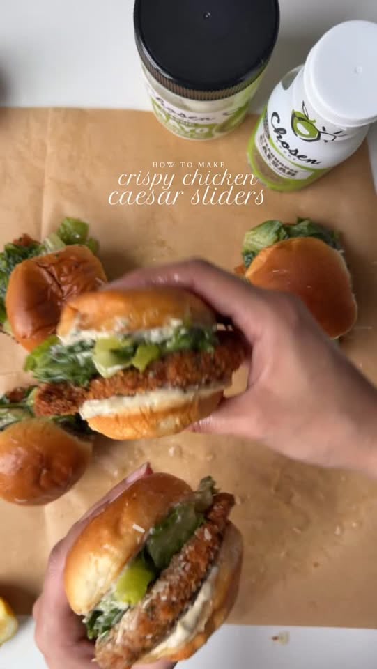 Crispy Chicken Caesar Sliders