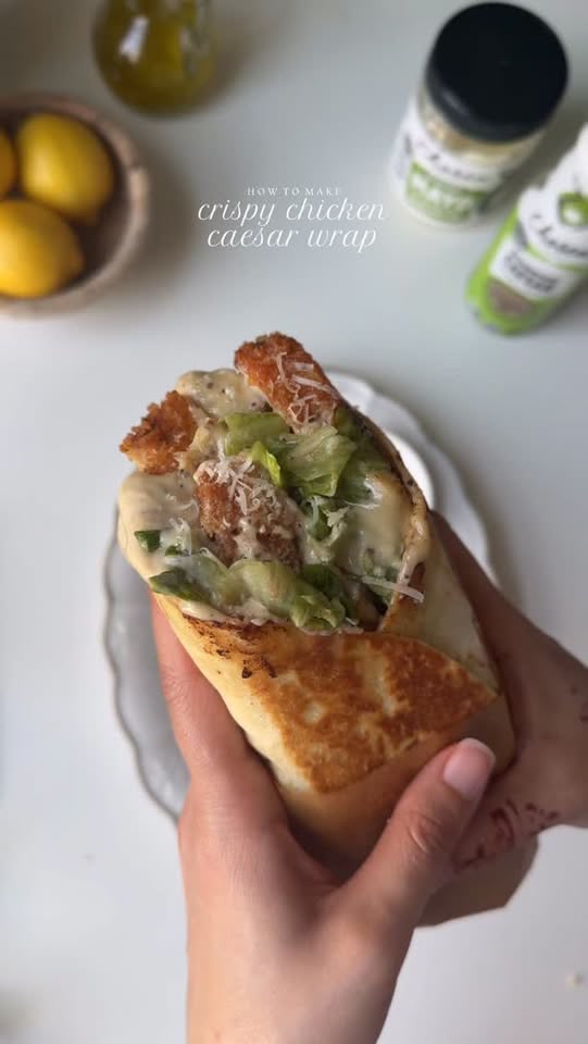 Crispy chicken caesar wrap