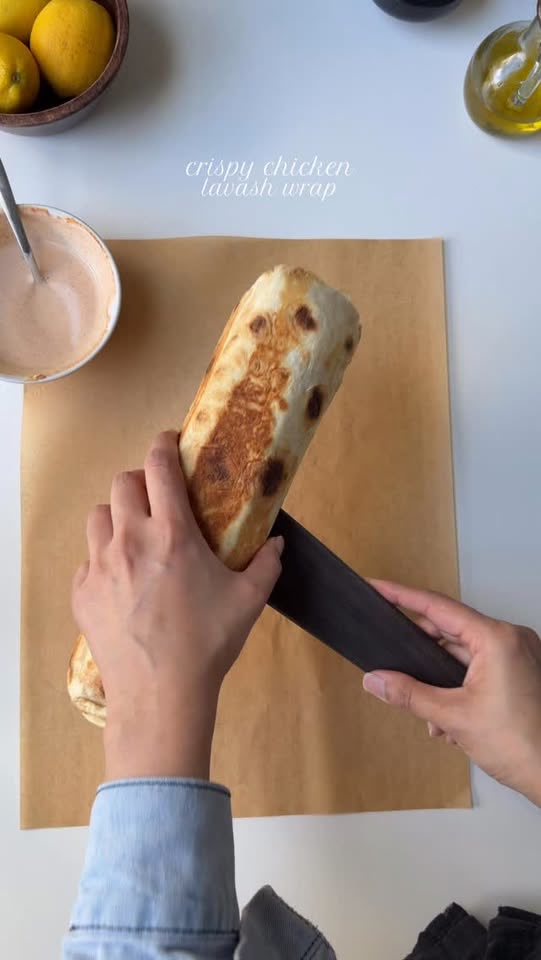 Crispy Chicken lavash wrap