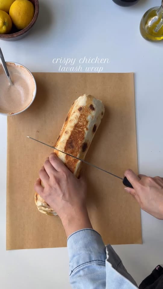 Crispy Chicken lavash wrap