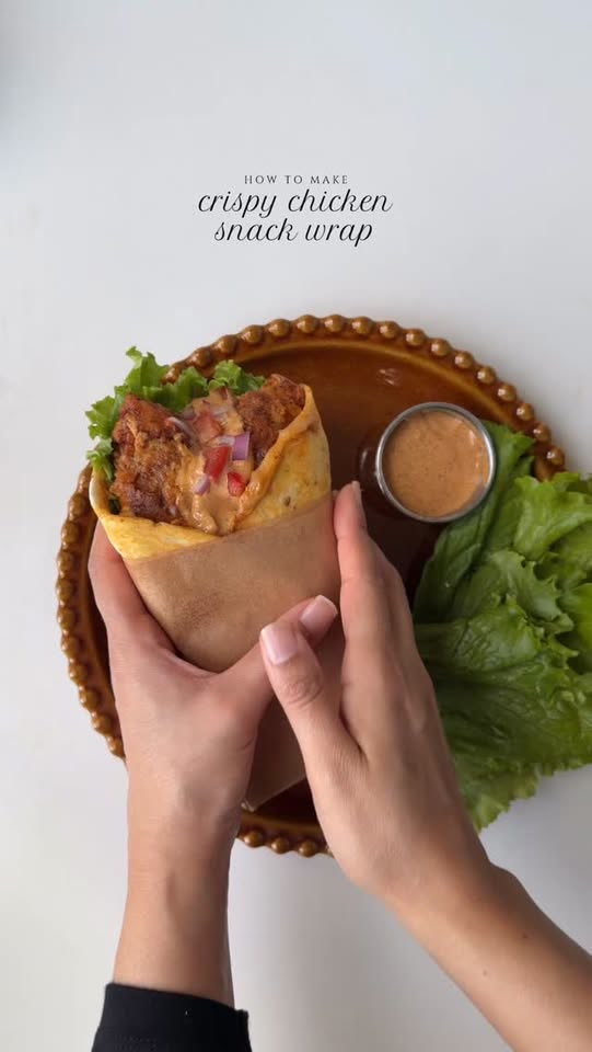 Crispy chicken snack wrap