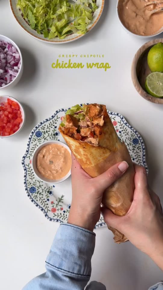 Crispy chipotle chicken wrap