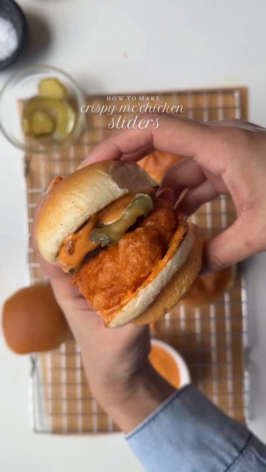 Crispy mc’chicken sliders