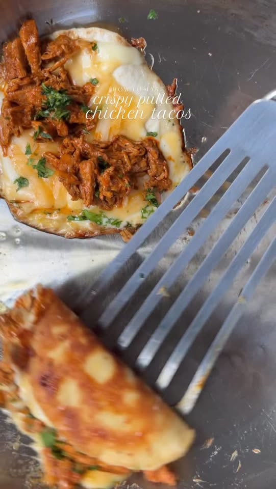 Crispy Pulled Chicken Tacos