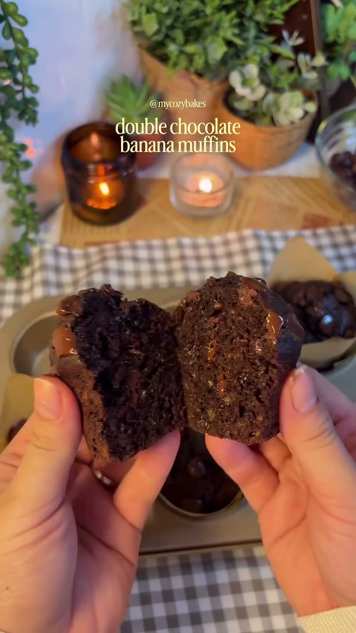 Doppel-Schoko-Bananen-Muffins