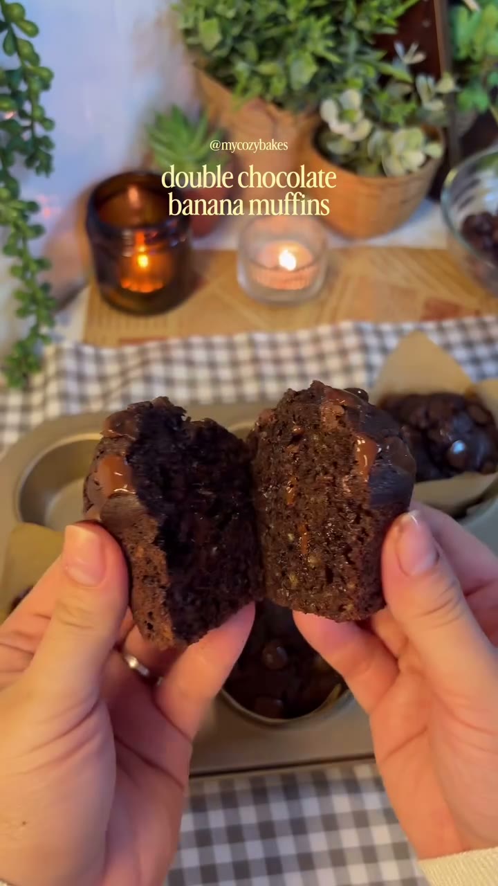 Double Chocolate Banana Muffins