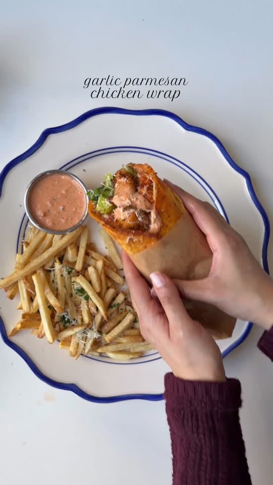 Garlic parmesan chicken wrap