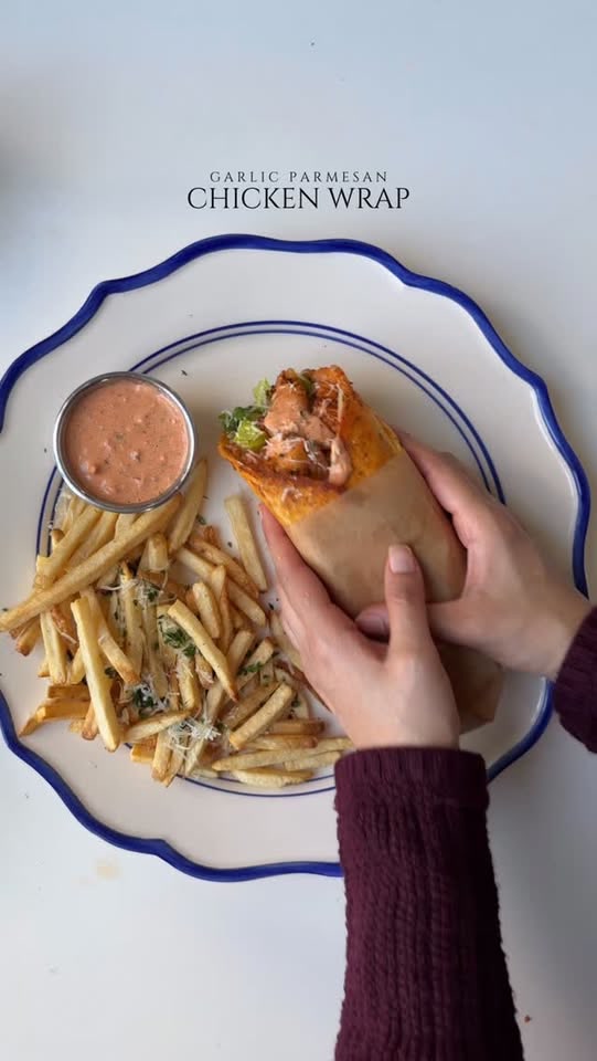 Garlic parmesan chicken wrap