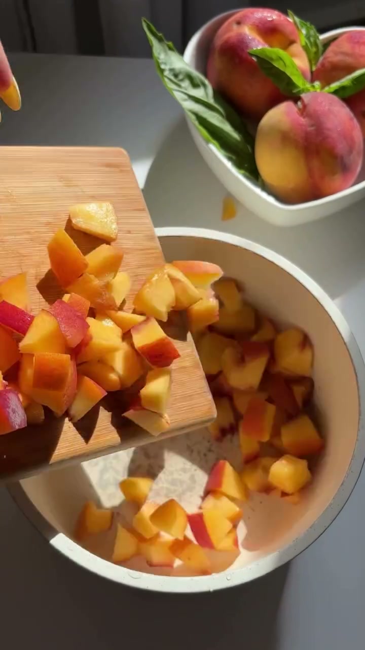 Homemade peach iced tea