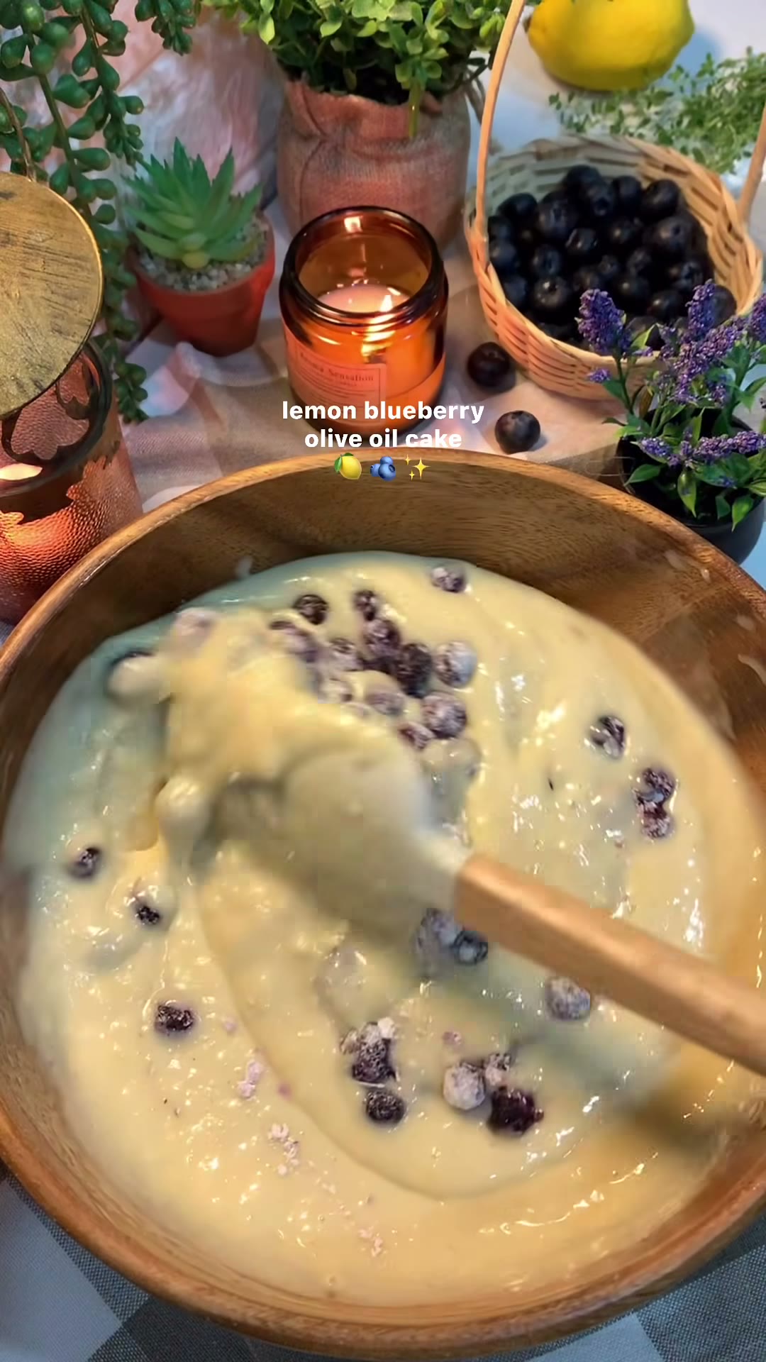 Zitronen-Blaubeer-Olivenöl-Kuchen
