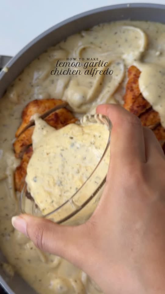Lemon garlic chicken Alfredo