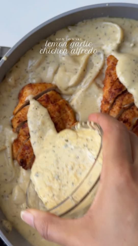 Lemon garlic chicken Alfredo