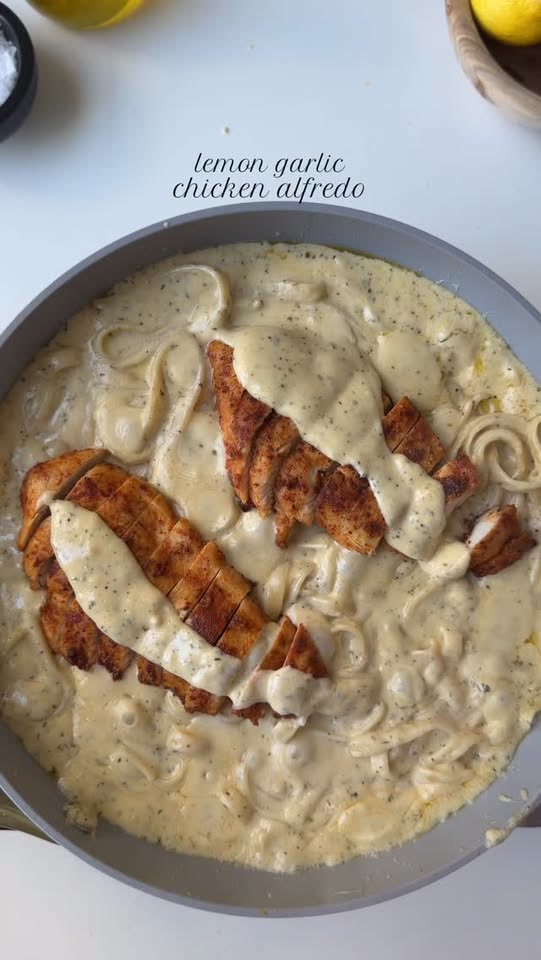 Lemon garlic chicken Alfredo