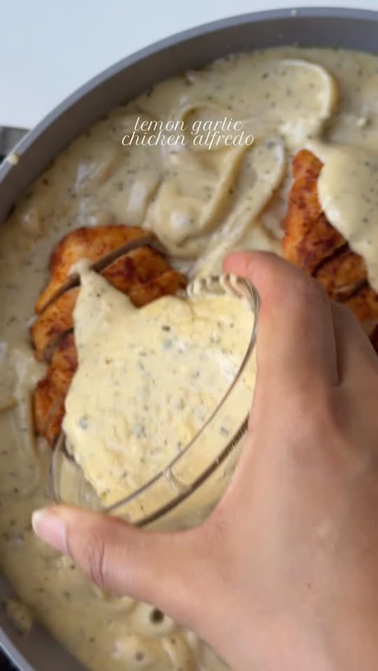Lemon garlic chicken Alfredo