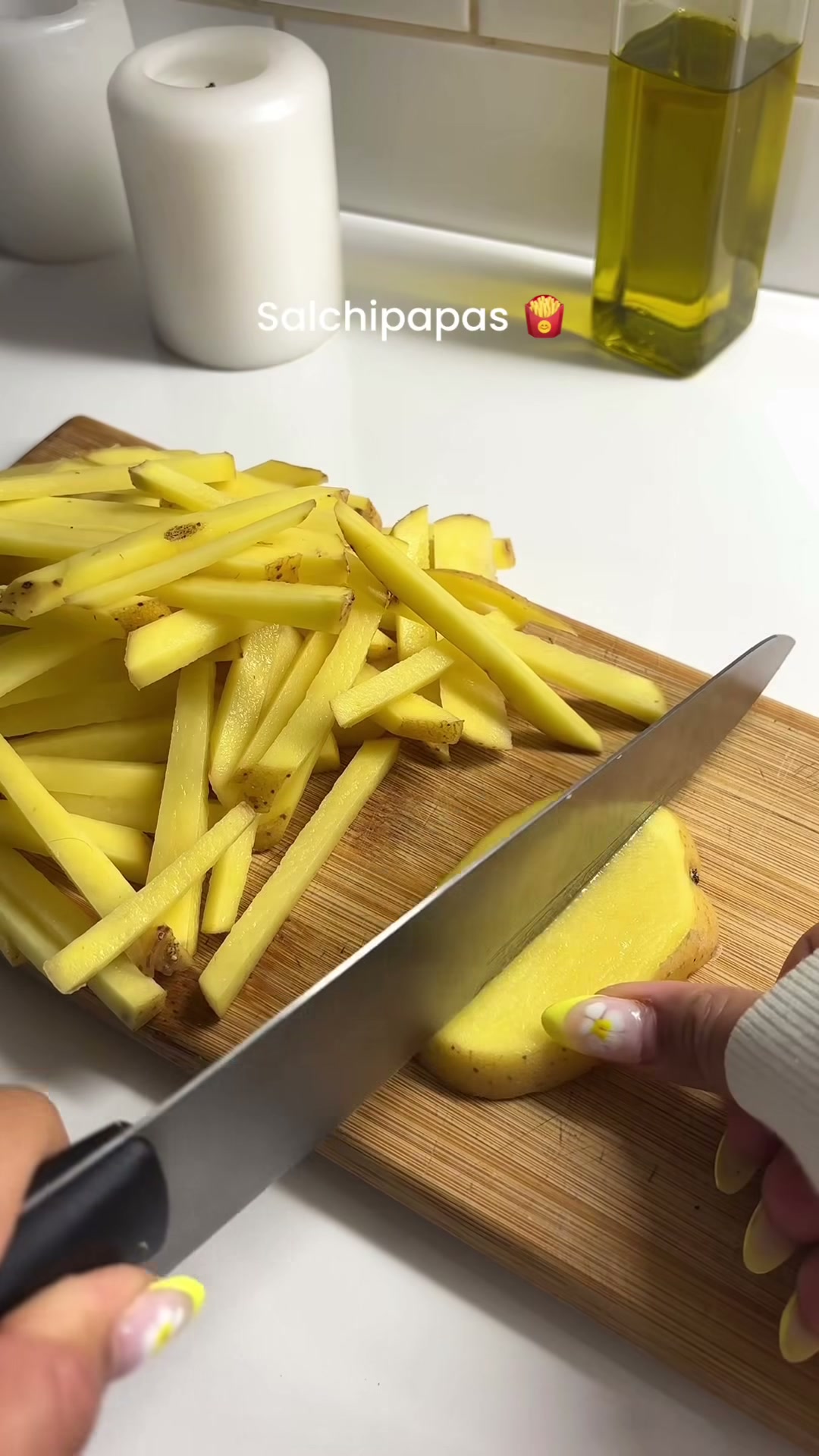 Loaded salchipapa (Latin street fries)