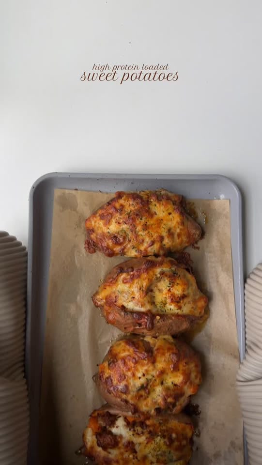 Loaded sweet potatoes