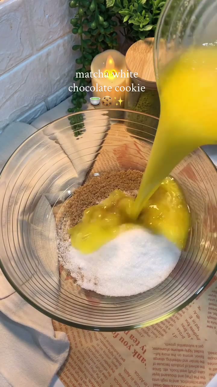 Matcha-Cookies mit weißer Schokolade