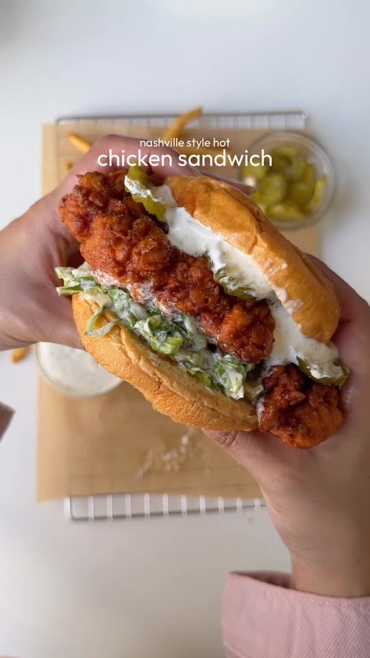 Nashville style hot chicken sandwich