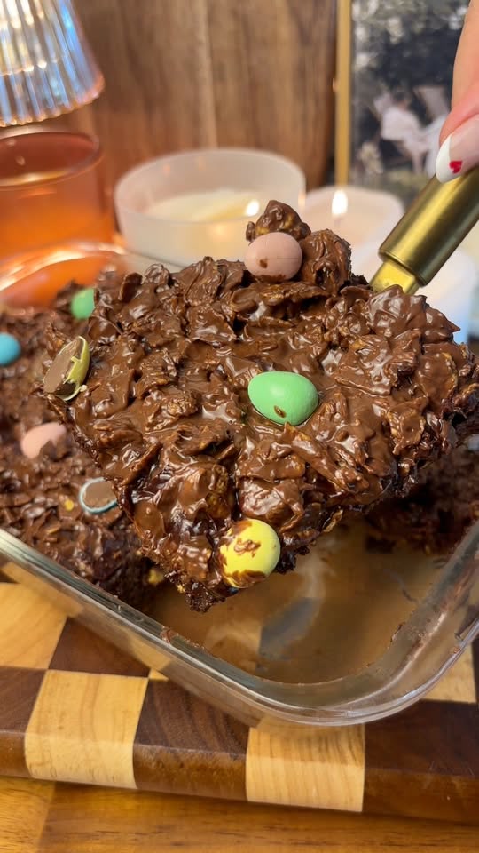 Nutella-Cornflakes-Knusperkuchen