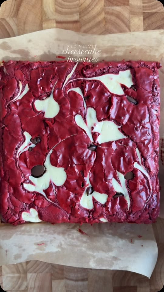 Red velvet cheesecake brownies
