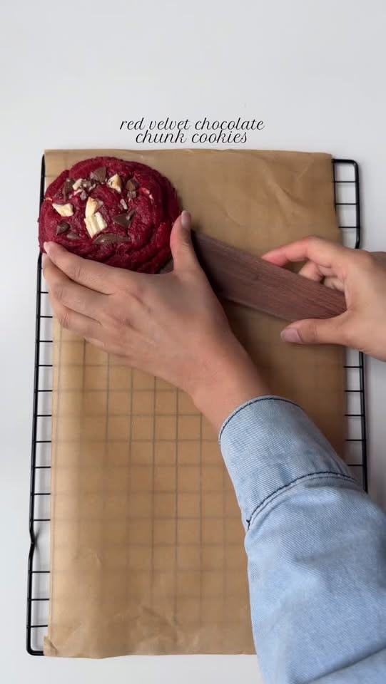 Red velvet chocolate chunk cookies