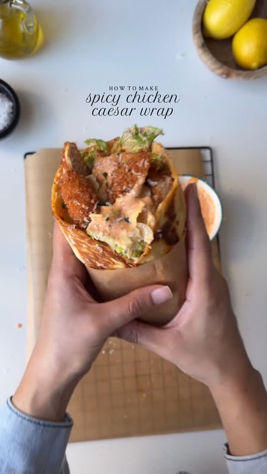Spicy Chicken Caesar Wrap