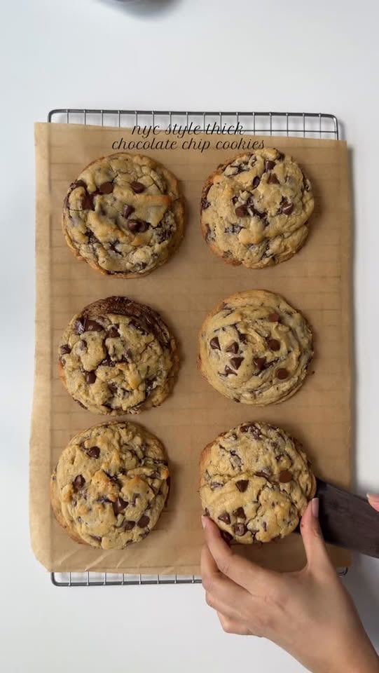 Thick chocolate chip cookies