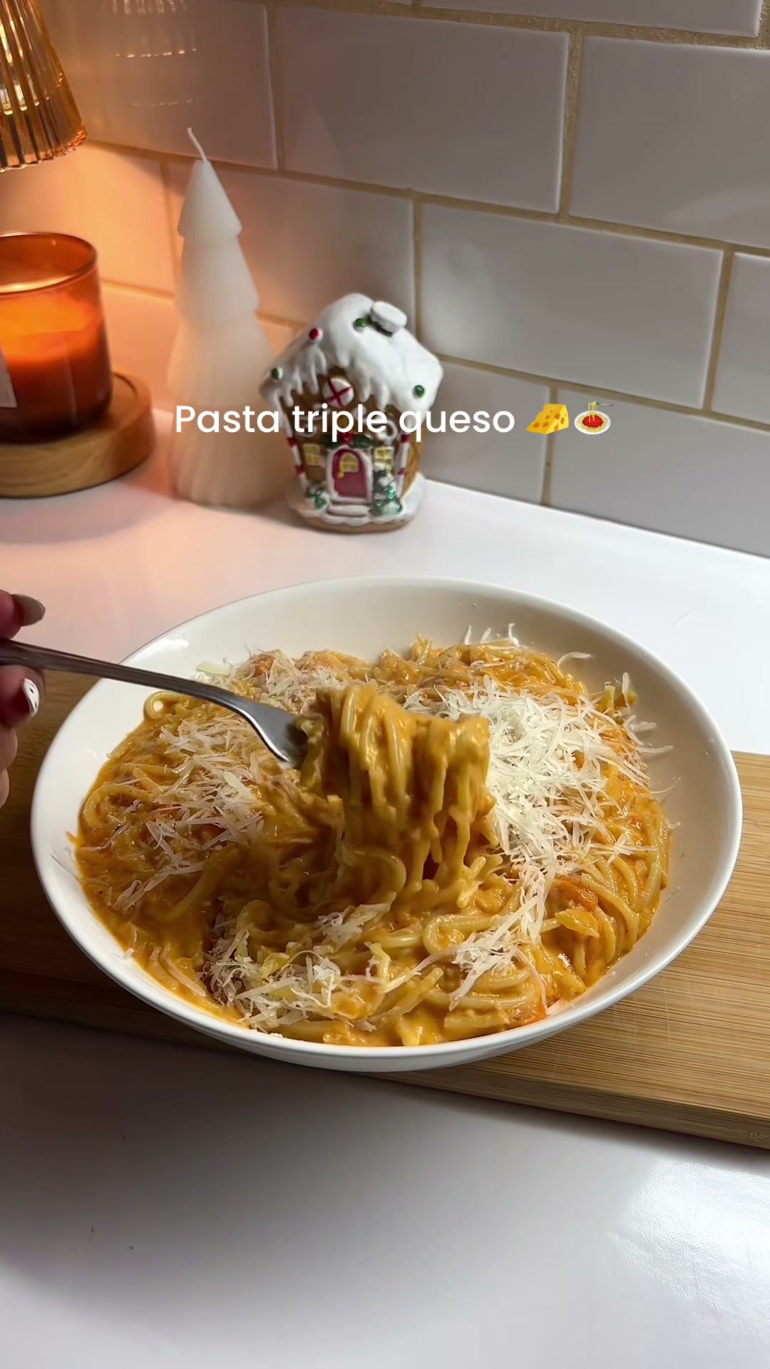 Triple cheese fresh tomato pasta